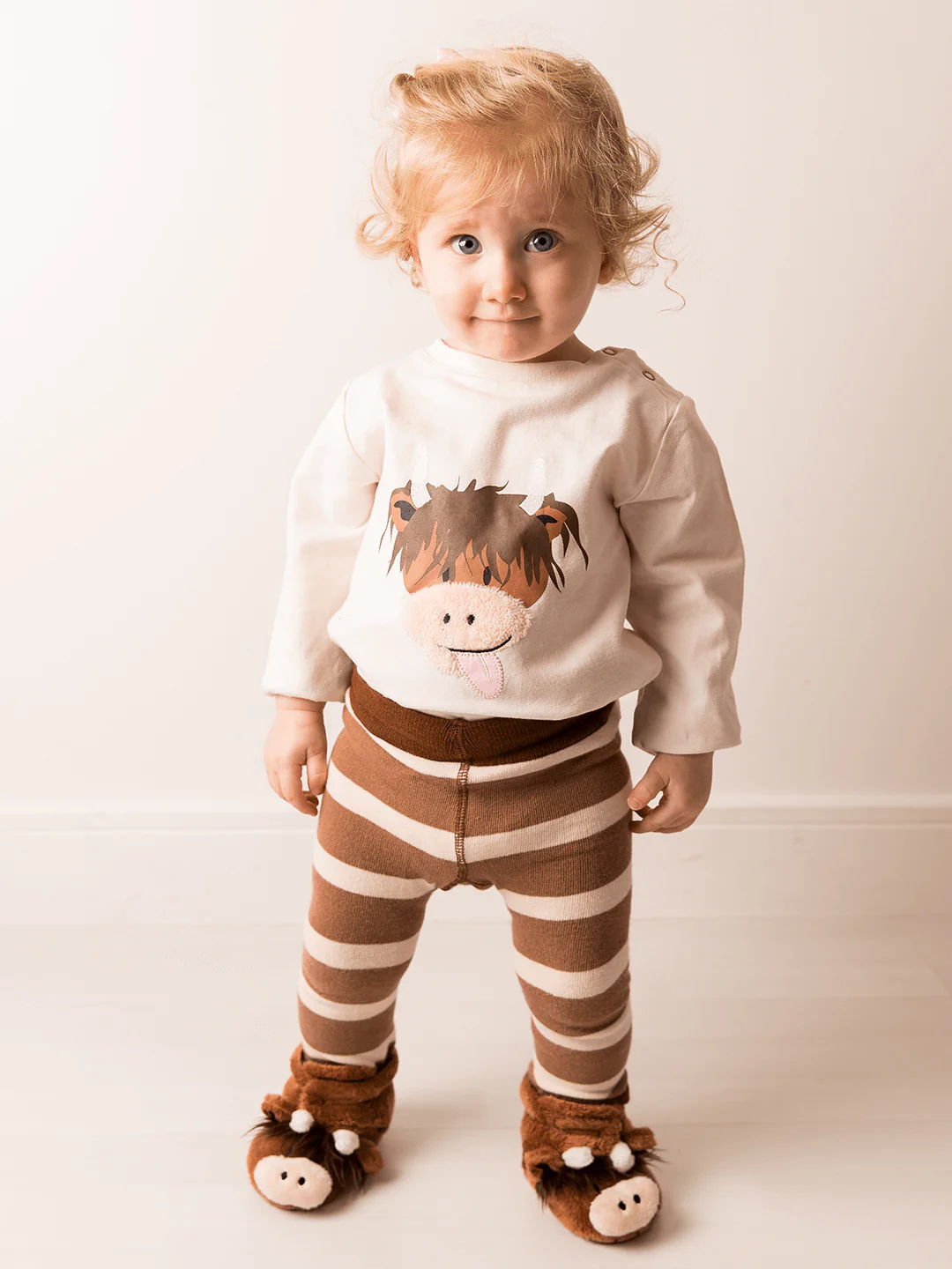 Neutral Highland Cow Booties - Image 3