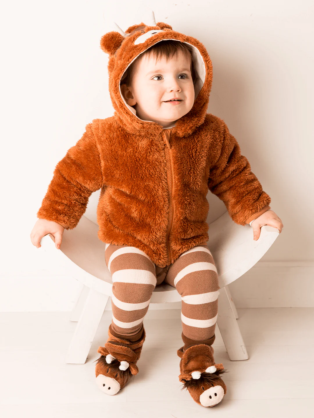 Neutral Highland Cow Booties - Image 4